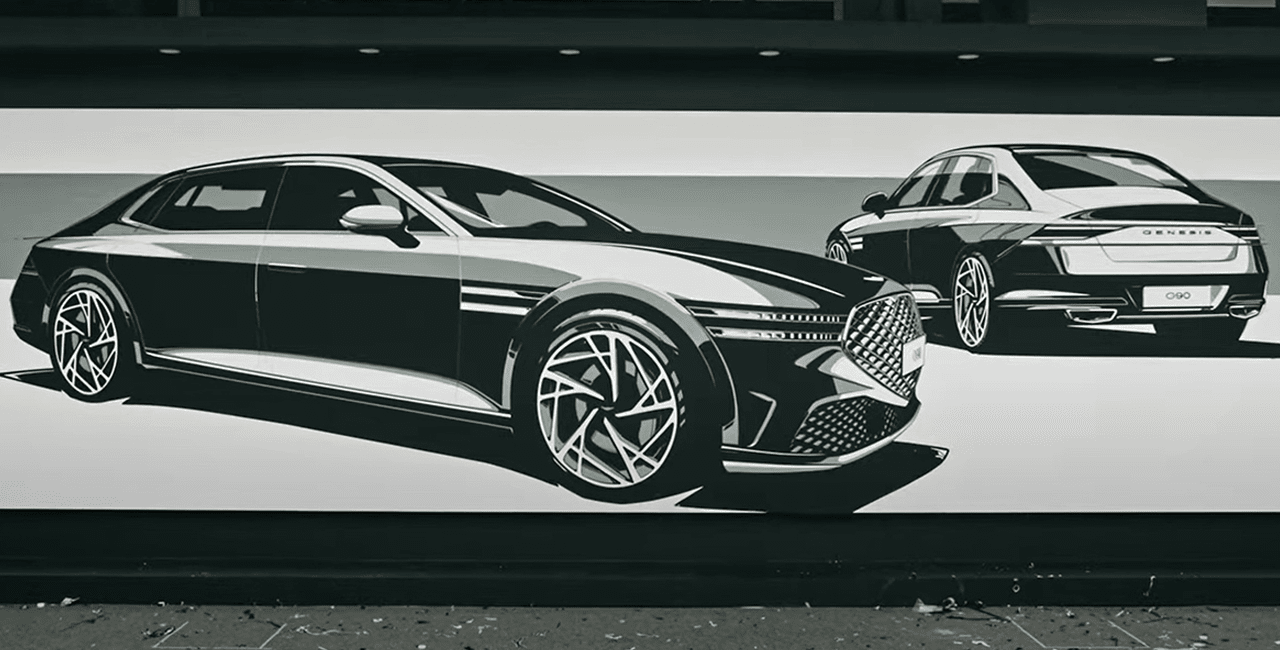 제네시스 G90 디자인 스케치 / 사진=제네시스